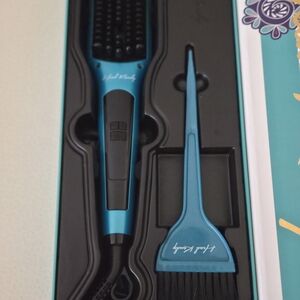 Fast Hair Straightener Brush - Blue